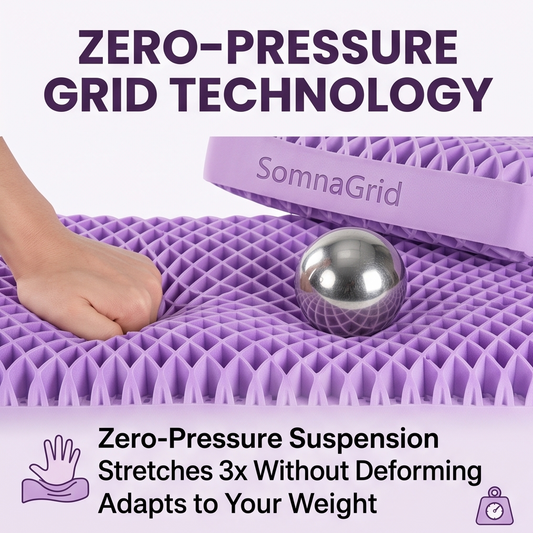 SomnaGrid™ Zero-Pressure Cooling Pillow
