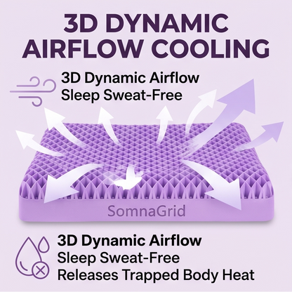 SomnaGrid™ Zero-Pressure Cooling Pillow